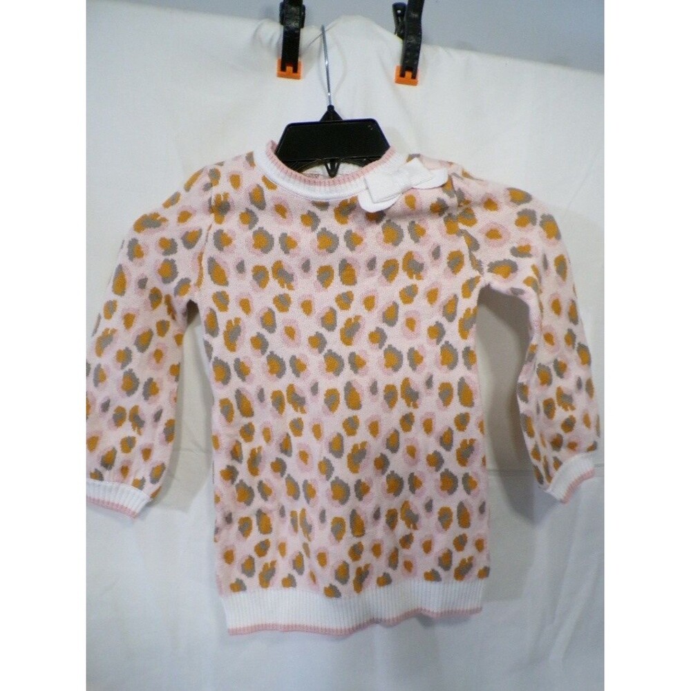 Cynthia Rowley Baby Girls 2T Pink Leopard Knit Pullover Sweater